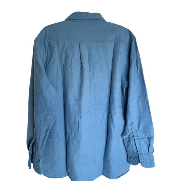 L.L. Bean Men's Chamois Shirt Size Large‎ Blue Outdoor Classic Soft Comfy - Picture 8 of 8